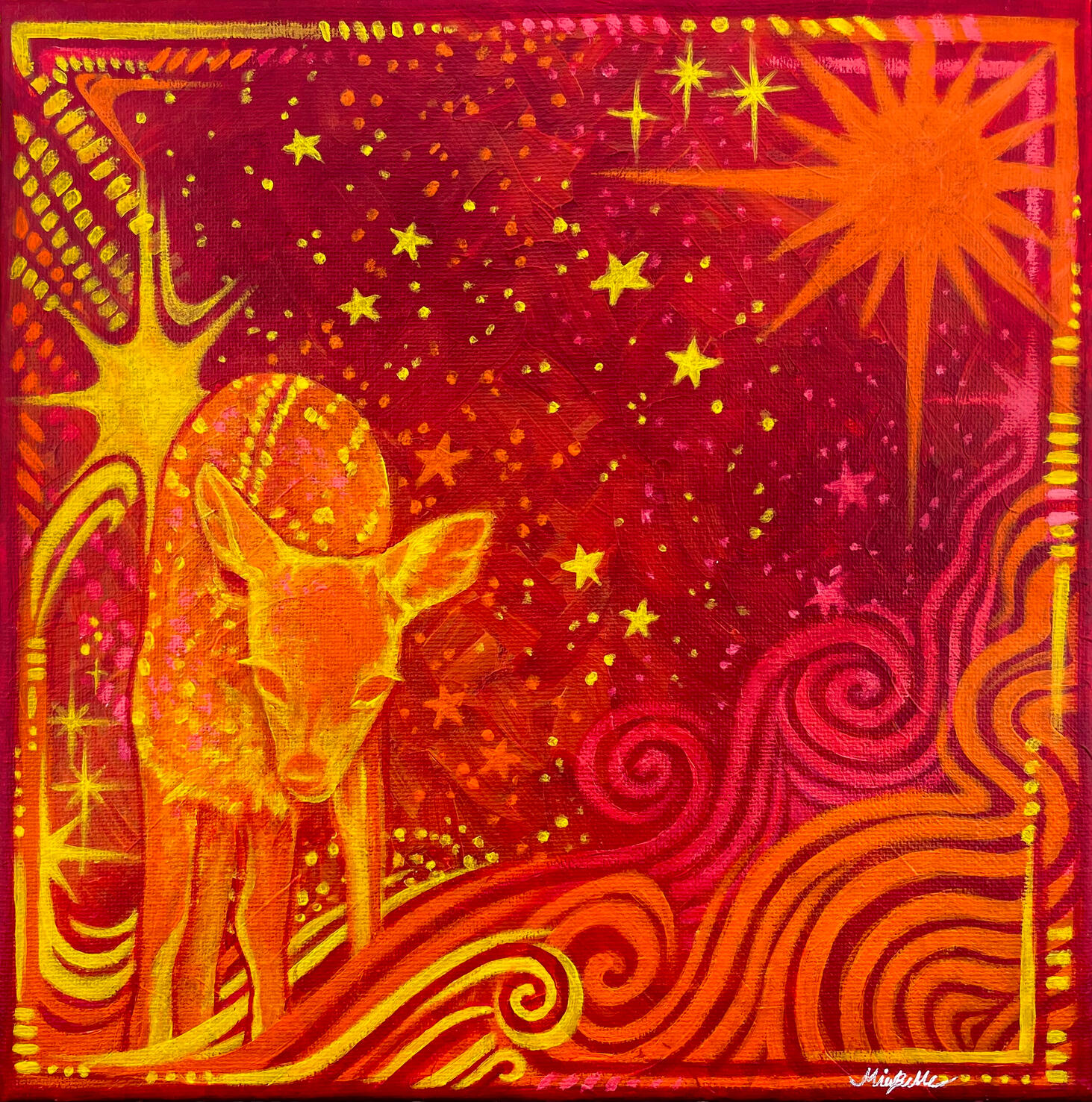 'Sun-Kissed' 10" x 10" Acrylic on Canvas