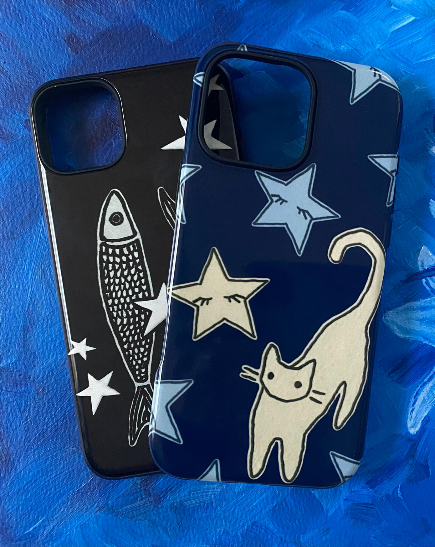 'Blue Lilies' 8" x 11" Acrylic on Watercolor Paper