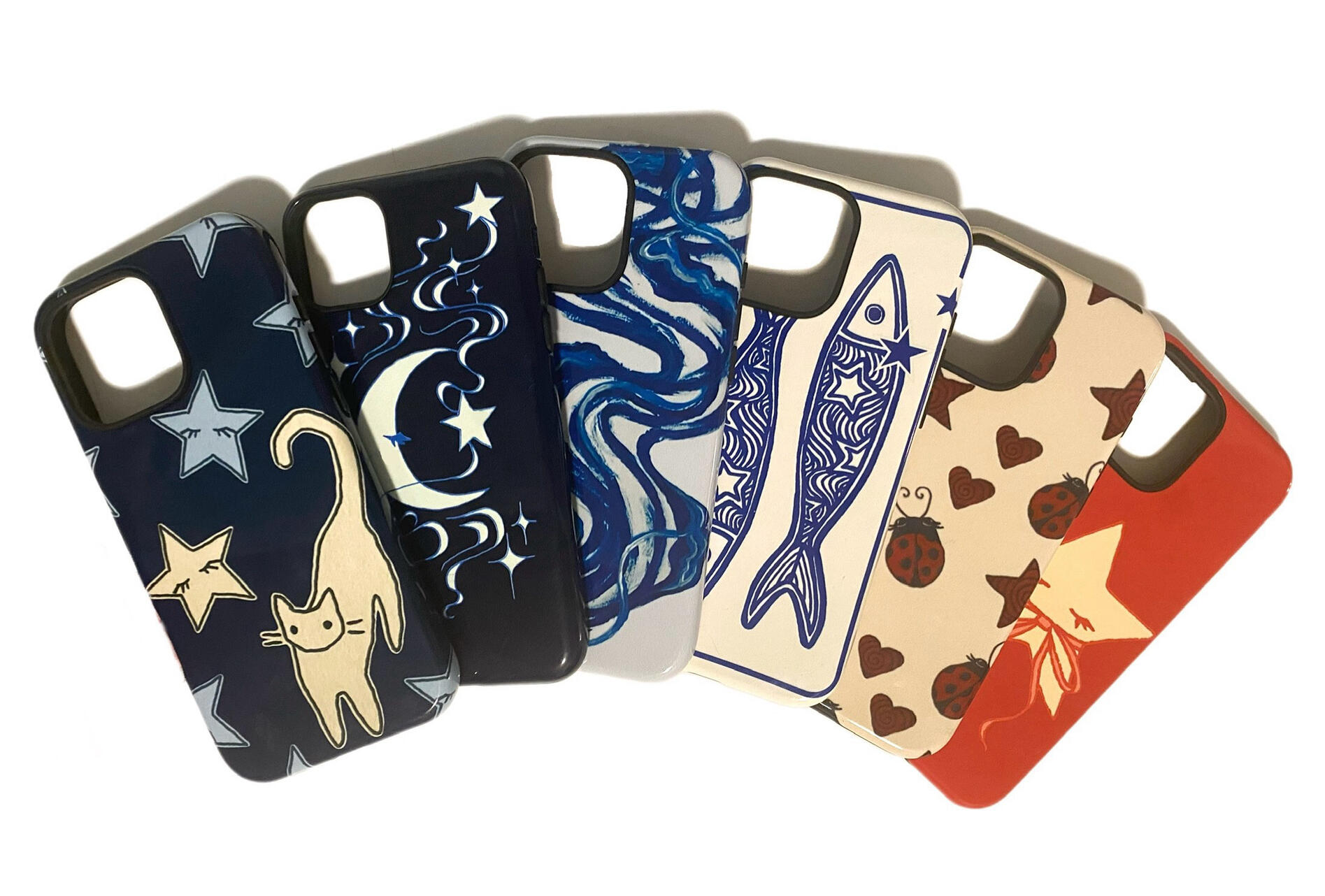 'Celestial Cat' 5" x 4" Acrylic on Watercolor Paper